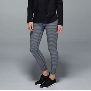 High Times 7/8Pant Textured Stripe Black Deep Coal